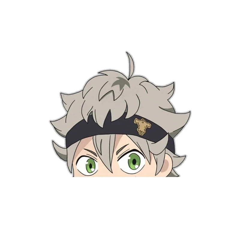 Black Clover 'Asta | Peeping' Vinyl Car Peeker Sticker