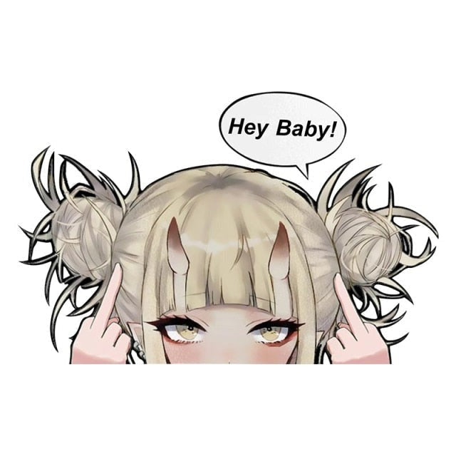 My Hero Academia 'Himiko | F U | Hey Baby!' Vinyl Car Peeker Sticker