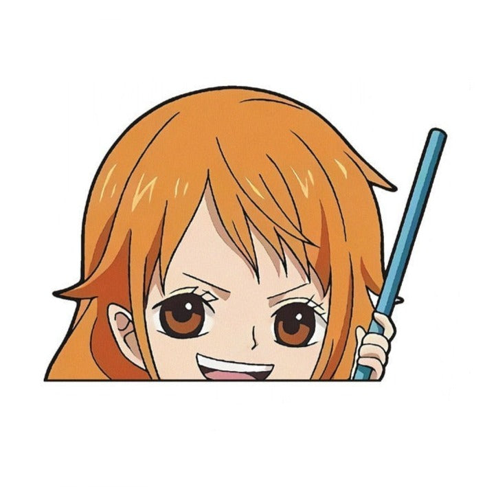 One Piece 'Nami | Smiling' Vinyl Car Peeker Sticker