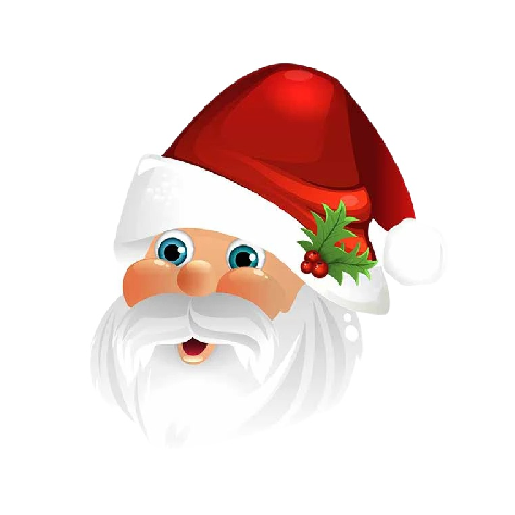 Christmas 'Santa Claus Head | Surprised' Vinyl Car Sticker