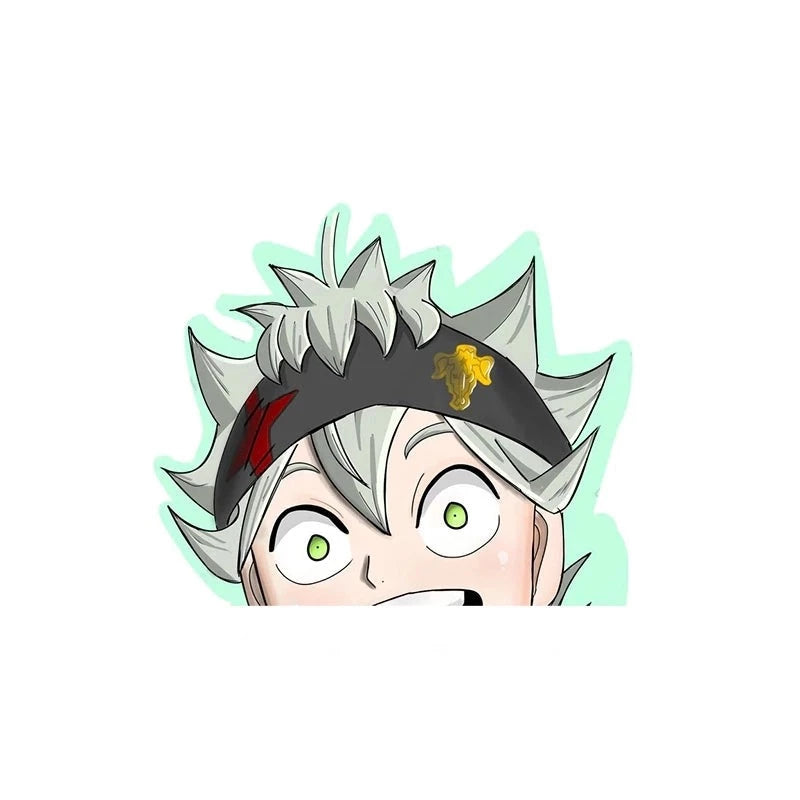 Black Clover 'Asta | Shocked' Vinyl Car Peeker Sticker