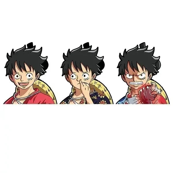 One Piece 'Luffy | Spiky Hair' Vinyl Car 3D Motion Sticker