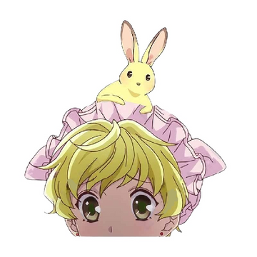 Fruits Basket 'Momiji And Bunny | Shocked' Vinyl Car Peeker Sticker