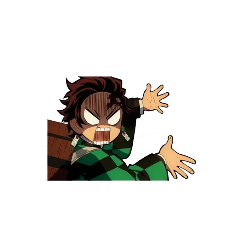 Demon Slayer 'Tanjiro | Angry' Vinyl Car Peeker Sticker