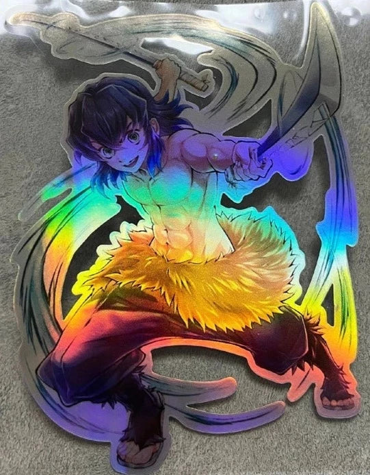 Demon Slayer 'Inosuke Hashibira | Reflective Laser' Vinyl Car Sticker