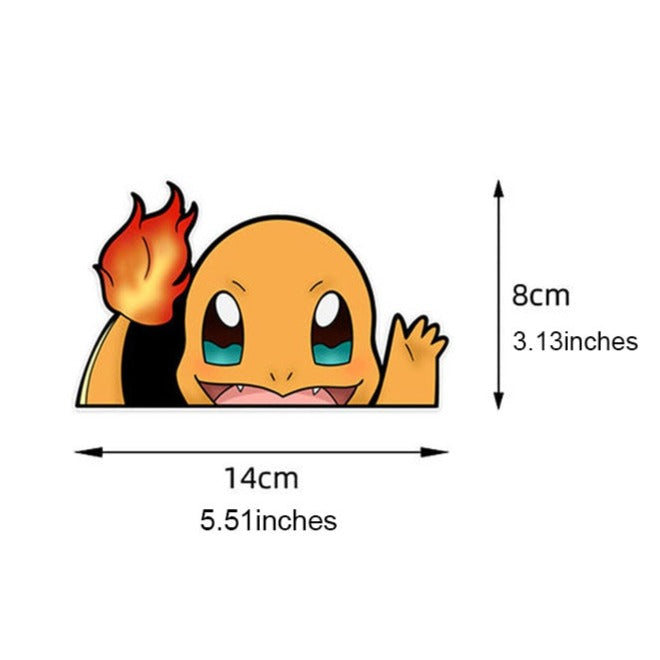 Pokemon 'Charmander | Waving' Vinyl Car Peeker Sticker