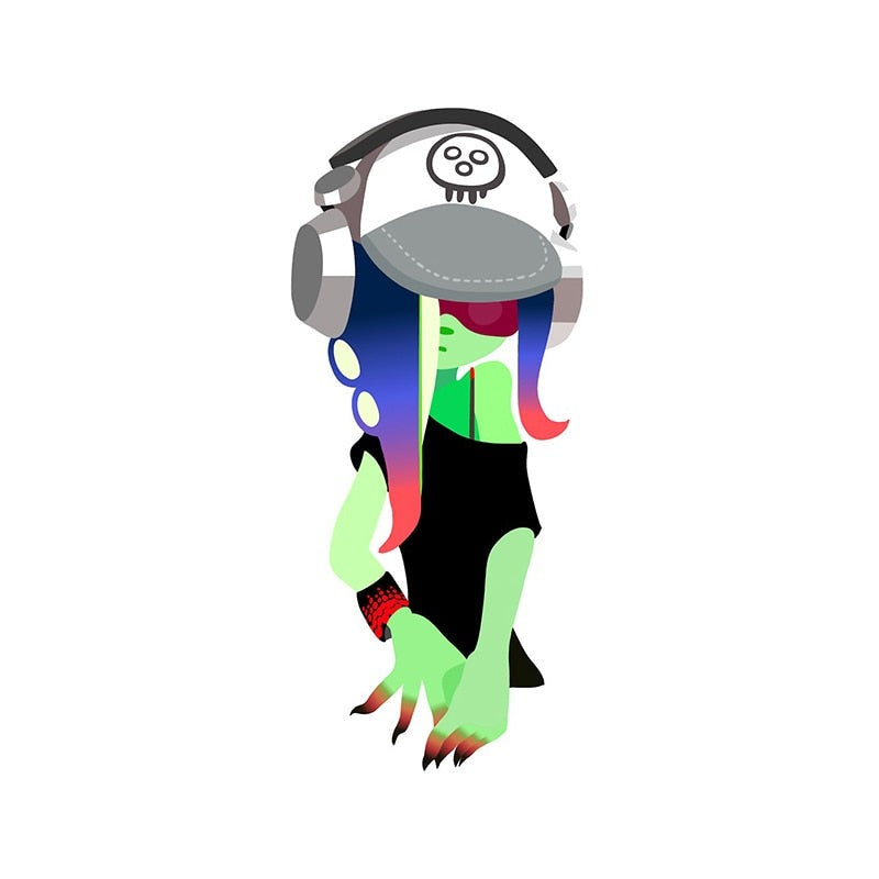 Splatoon 'DJ Dedf1sh' Vinyl Car Sticker