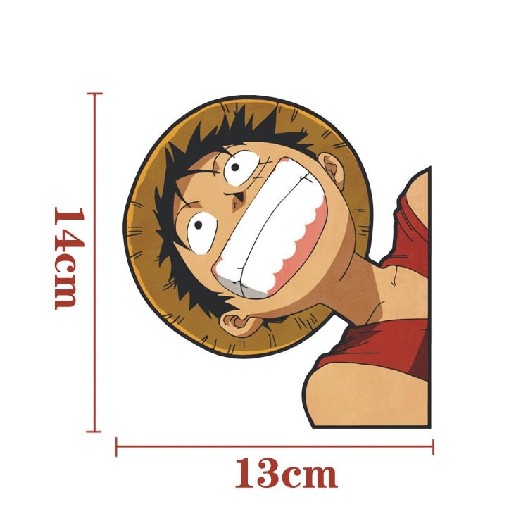 One Piece 'Luffy | Grinning' Vinyl Car Peeker Sticker