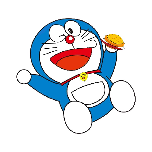 Doraemon 'Holding Bun | Left' Vinyl Car Sticker