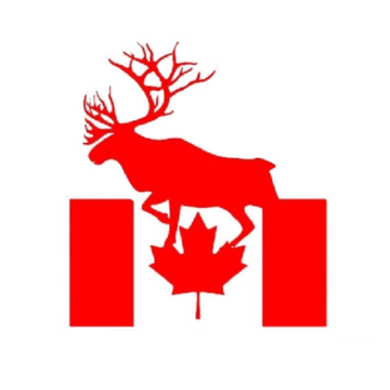 Canada Flag 'Deer' Vinyl Car Sticker