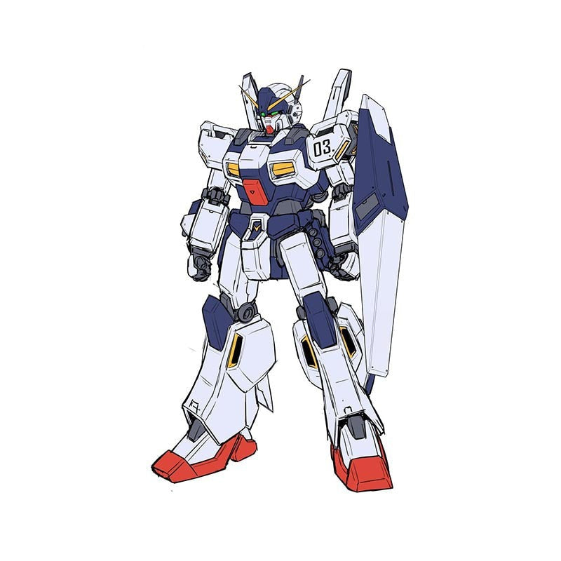 Mobile Suit 'Blue Destiny Unit 3 x Jesta' Vinyl Car Sticker