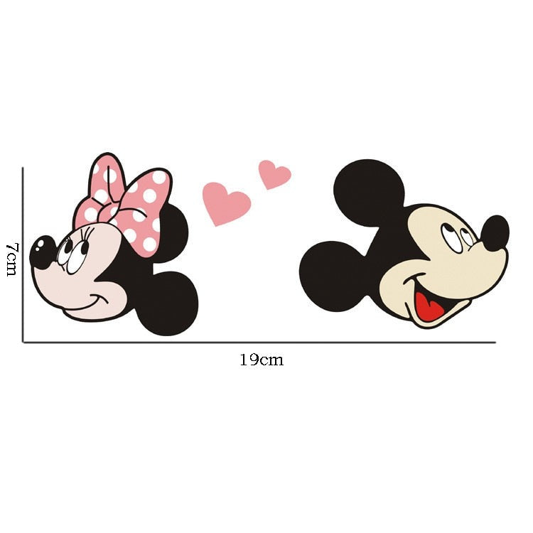 Mickey And Minnie Mouse 'Look Up | Head' Vinyl Car Sticker
