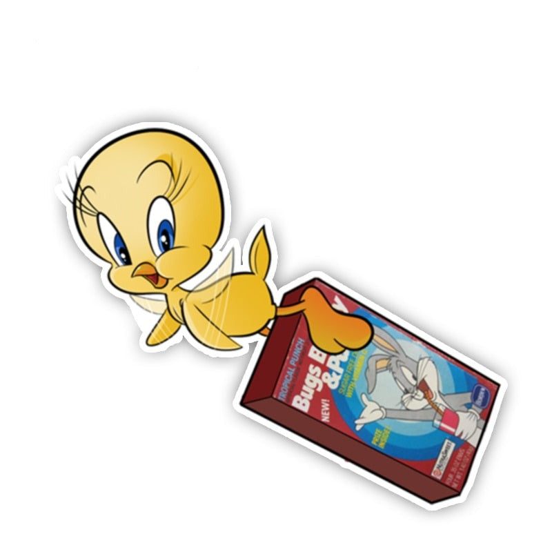 Looney Tunes 'Flying Tweety Bird | Tropical Punch Box' Vinyl Car Sticker