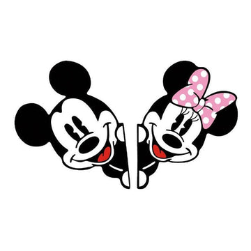 Mickey Mouse 'Mickey And Minnie | Laughing' Vinyl Car Peeker Sticker