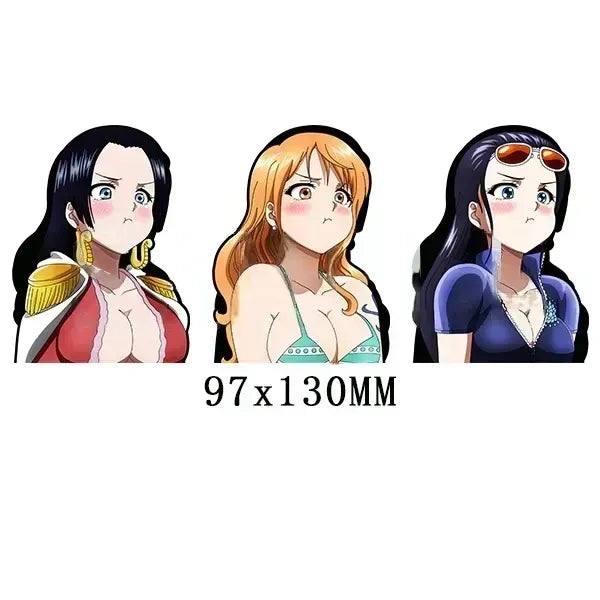 One Piece 'Boa x Nami x Robin' Vinyl Car 3D Motion Sticker