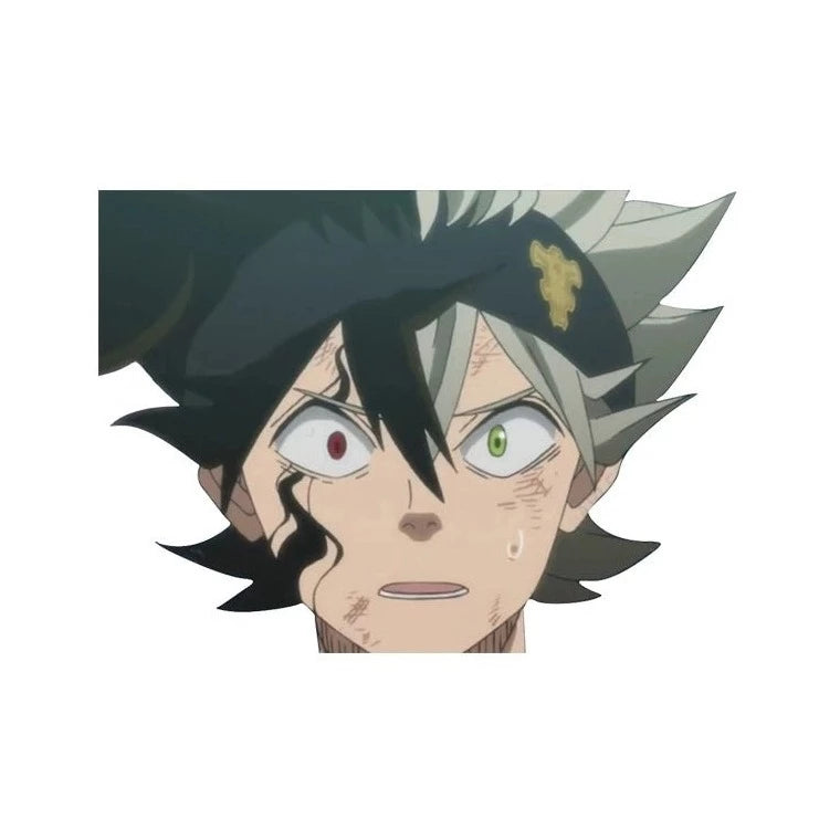 Black Clover 'Asta | Surprised' Vinyl Car Peeker Sticker