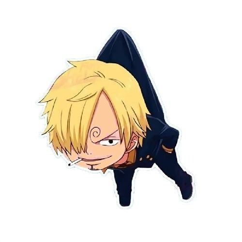 One Piece 'Hanging Sanji | Cigarette In Mouth' Vinyl Car Sticker