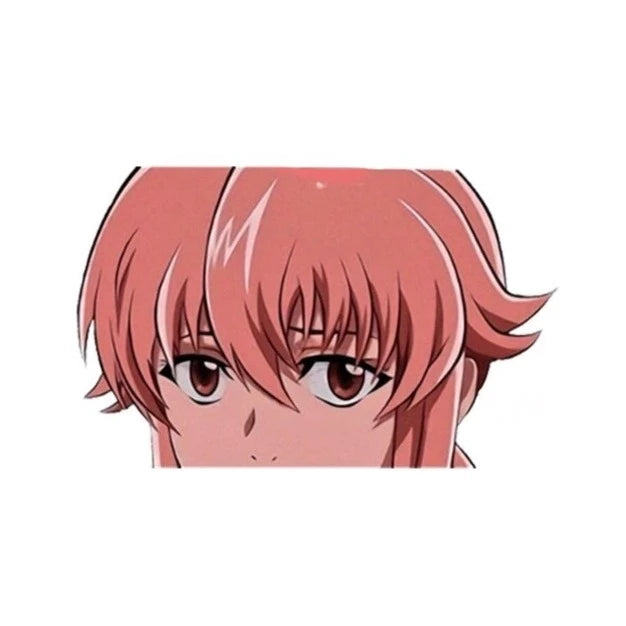 Future Diary 'Yuno Gasai | Serious' Vinyl Car Peeker Sticker