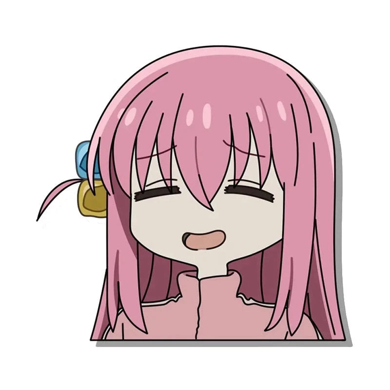 Bocchi the Rock! 'Hitori Gotoh | Closed Eyes' Vinyl Car Peeker Sticker