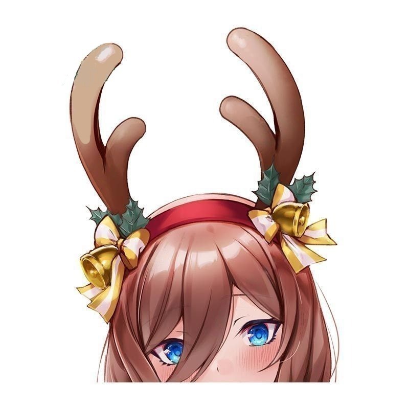 The Quintessential Quintuplets 'Miku | Antlers Headband' Vinyl Car Peeker Sticker