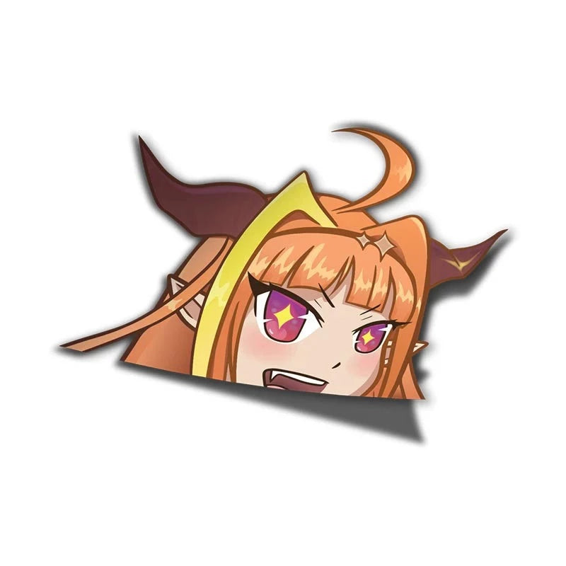 Virtual YouTuber 'Kiryu Coco | Sparkling Eyes' Vinyl Car Peeker Sticker