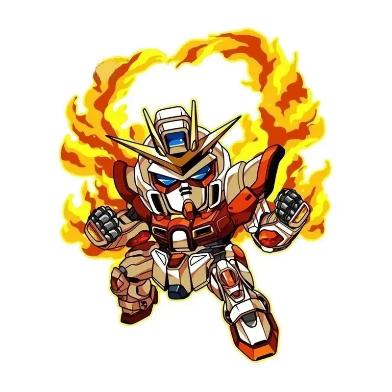 Mobile Suit 'Chibi Build Burning Gundam' Vinyl Car Sticker