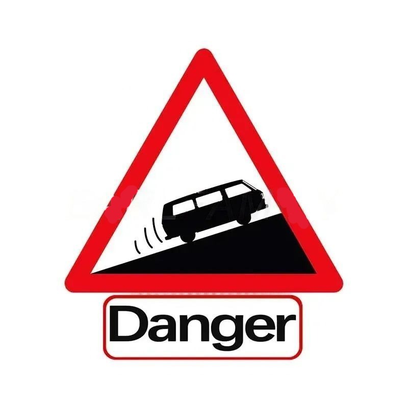 Steep Ascent 'Danger | Campervan' Vinyl Car Sticker