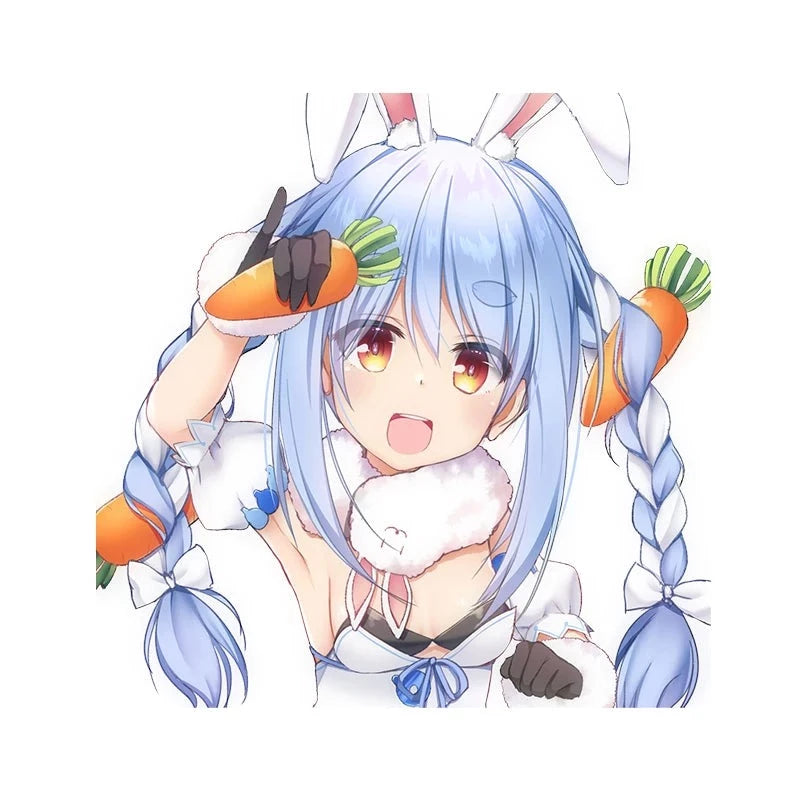 Virtual YouTuber 'Usada Pekora | Shouting' Vinyl Car Peeker Sticker