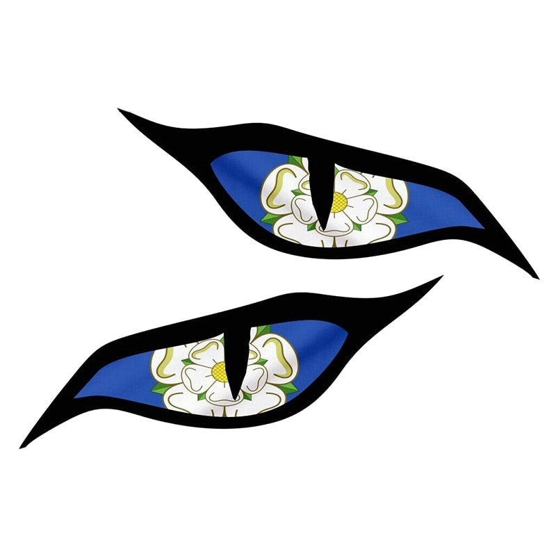 Evil Eyes 'Yorkshire Rose Flag' Vinyl Car Sticker