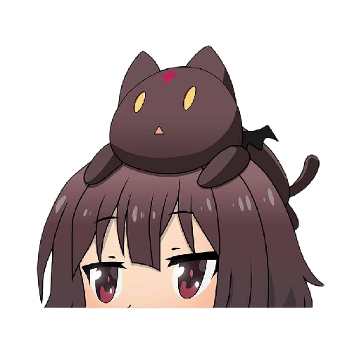 KonoSuba 'Megumin And Chomusuke | Peeking' Vinyl Car Peeker Sticker