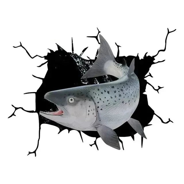 Fish 'Atlantic Salmon' Car Window Vinyl Sticker