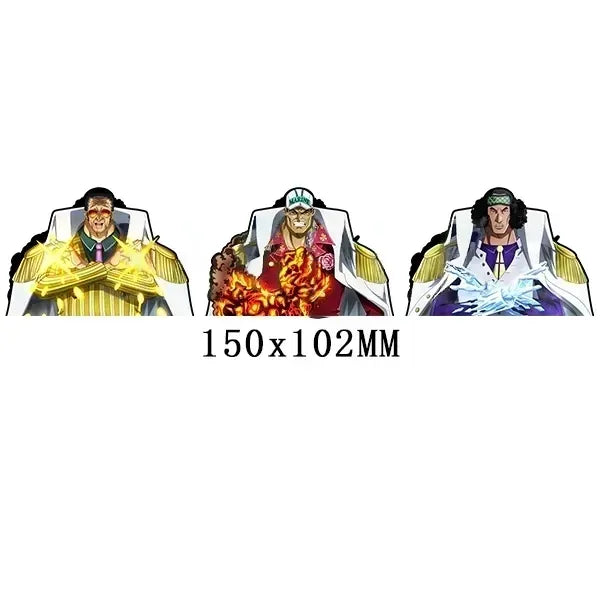 One Piece 'Borsalino x Sakazuki x Kuzan' Vinyl Car 3D Motion Sticker