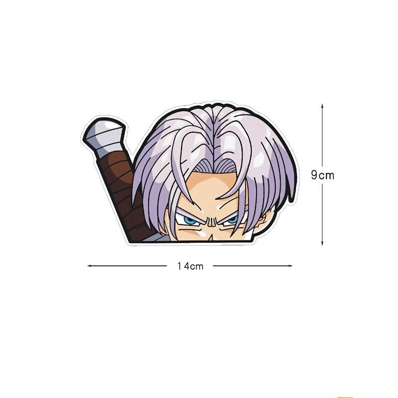 Dragon Ball Z 'Trunks | Fierce' Vinyl Car Peeker Sticker