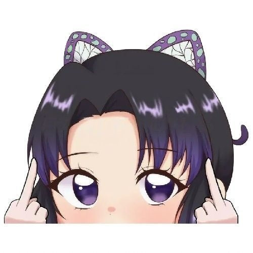 Demon Slayer 'Shinobu | F**k U | 2.0' Vinyl Car Peeker Sticker