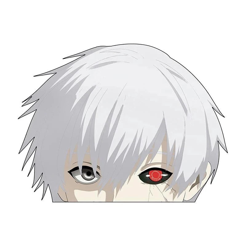 Tokyo Ghoul 'Ken Kaneki | Red Left Eye' Vinyl Car Peeker Sticker