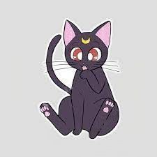 Sailor Moon 'Luna | Licking Hand' Vinyl Car Sticker