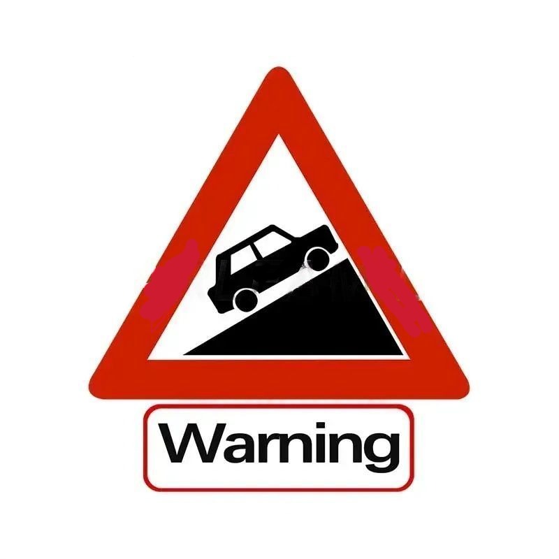 Steep Ascent 'Warning | Car' Vinyl Car Sticker