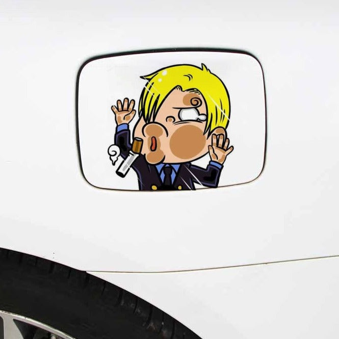 One Piece 'Vinsmoke Sanji | Pressed Face' Vinyl Car Sticker