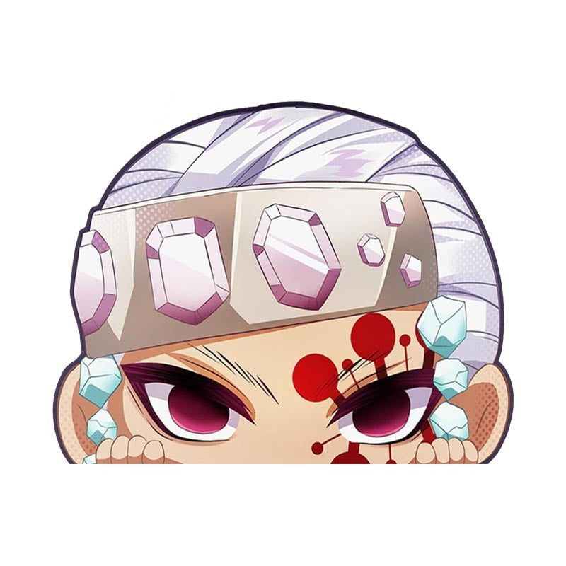 Demon Slayer 'Tengen Uzui | Serious' Vinyl Car Peeker Sticker