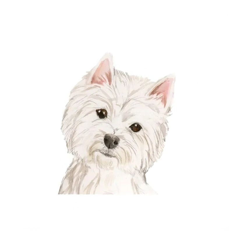Cute 'West Highland White Terrier' Vinyl Car Peeker Sticker