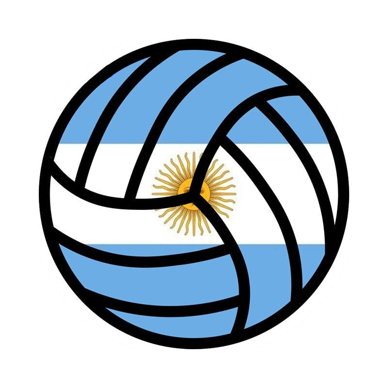 Argentina Flag 'Volleyball' Vinyl Car Sticker