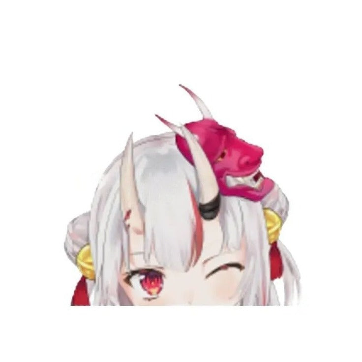 Music 'Nakiri Ayame | Winking' Vinyl Car Peeker Sticker