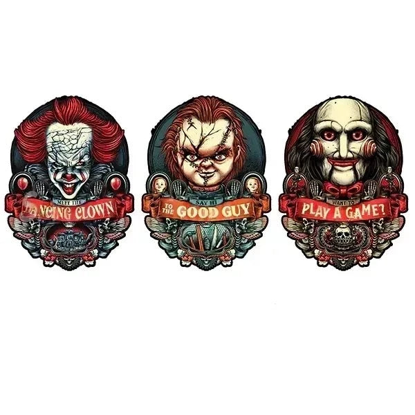 Horror 'Pennywise x Chucky x Billy the Puppet' Vinyl Car 3D Motion Sticker