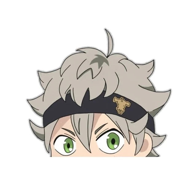 Black Clover 'Asta | Peeping' Vinyl Car Peeker Sticker