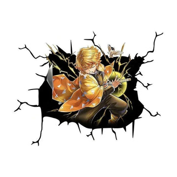 Demon Slayer 'Zenitsu | Focusing' Car Window Vinyl Sticker