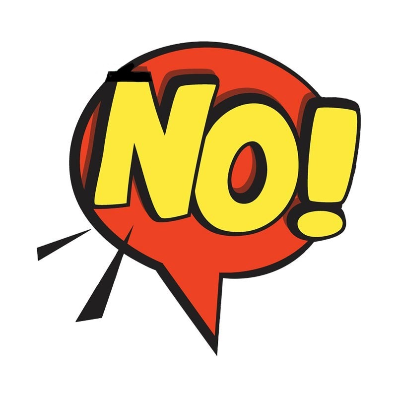 Comic Bubble 'No!' Vinyl Car Sticker