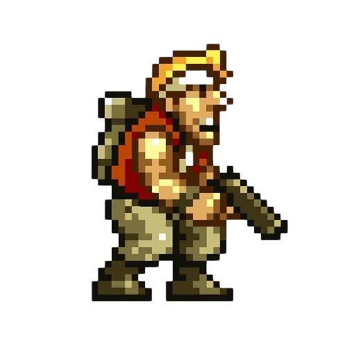 Metal Slug 'Marco Rossi | Gun | 8-Bit Pixel' Vinyl Car Sticker
