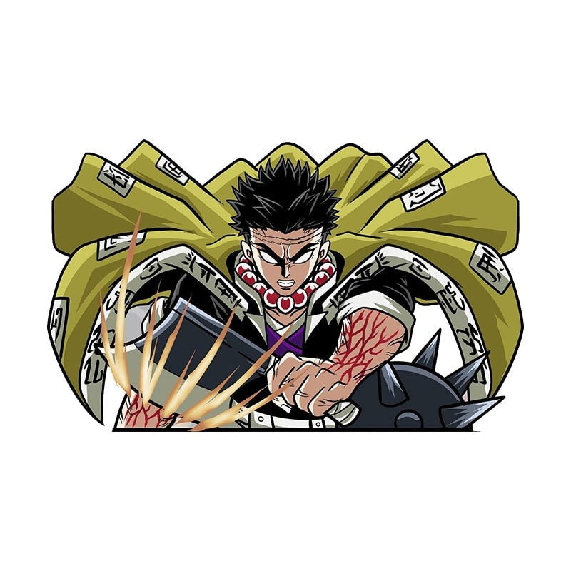 Demon Slayer 'Gyomei Himejima | Wielding Flail and Axe Nichirin' Vinyl Car Sticker
