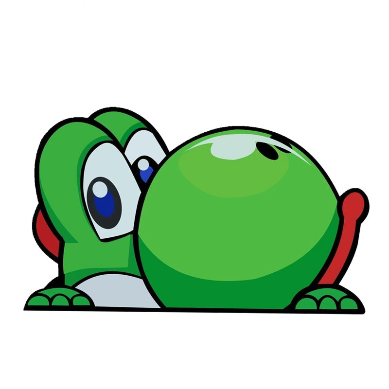 Super Mario Bros. 'Yoshi | Peeking Dinosaur' Vinyl Car Peeker Sticker