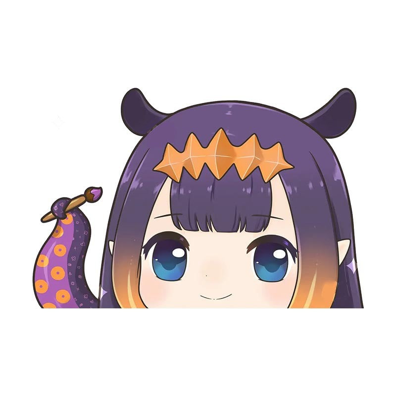 Virtual YouTuber 'Ninomae Ina'nis | Tentacle' Vinyl Car Peeker Sticker